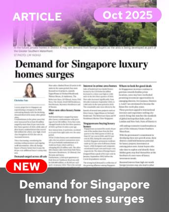 Demand for Singapore luxury homes surges